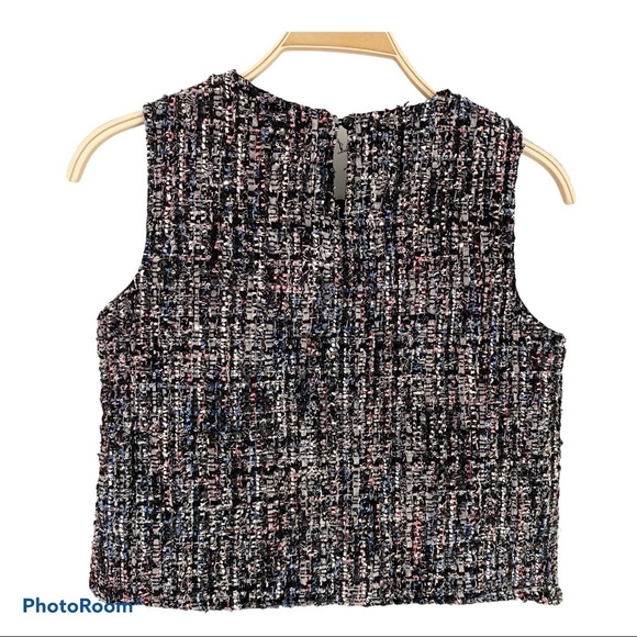 SHEIN Sleeveless Boucle Women's Crop Top - Picture 2 of 11